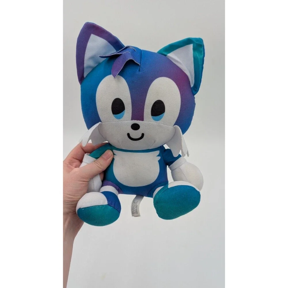 Sonic Emoji Tails Blue Gradient Big Head Plush Toy Factory Sega